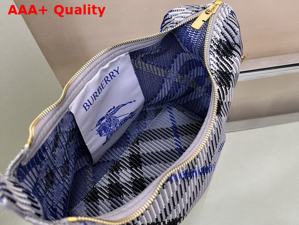 Burberry Mini Peg Duffle Bag in Lichen Knitted Burberry Check Replica