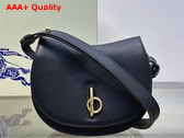 Burberry Mini Rocking Horse Bag in Black Grainy Calf Leather Replica