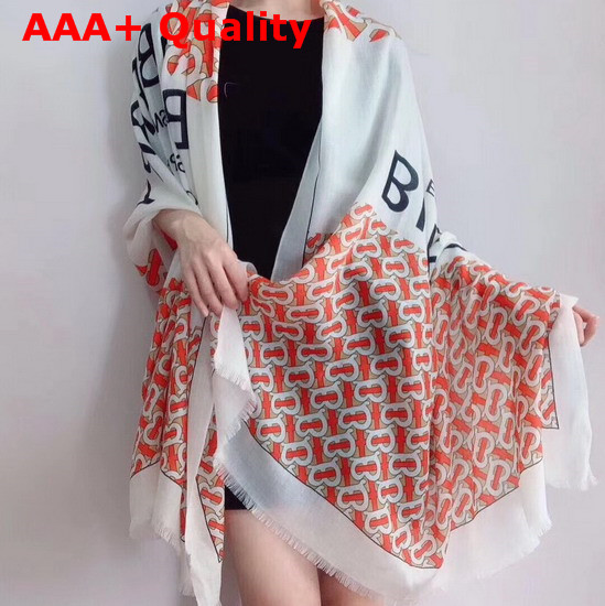 Burberry Monogram Cashmere Scarf Red Replica