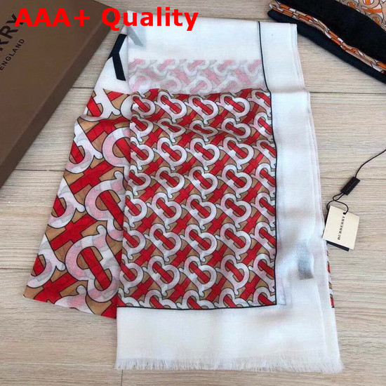 Burberry Monogram Cashmere Scarf Red Replica