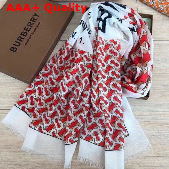 Burberry Monogram Cashmere Scarf Red Replica