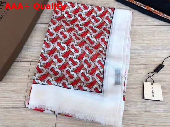 Burberry Monogram Cashmere Scarf Red Replica