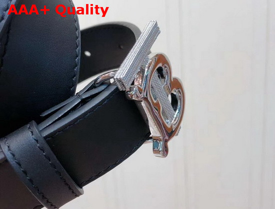 Burberry Monogram Motif Leather Belt Black Replica