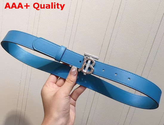 Burberry Monogram Motif Leather Belt Blue Replica