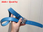 Burberry Monogram Motif Leather Belt Blue Replica