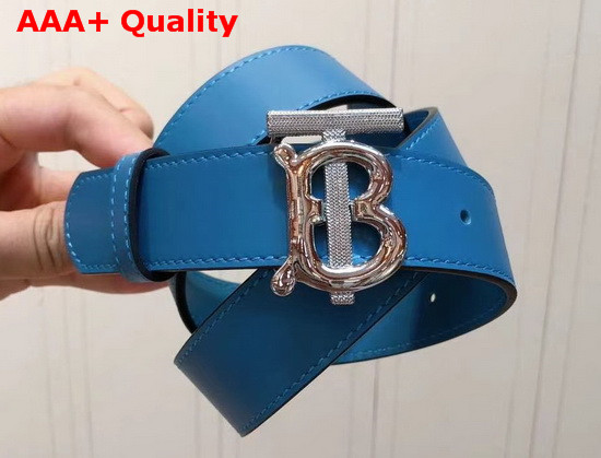 Burberry Monogram Motif Leather Belt Blue Replica
