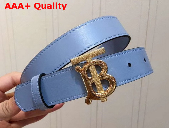 Burberry Monogram Motif Leather Belt Light Blue Replica