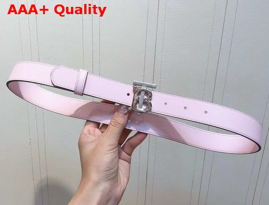 Burberry Monogram Motif Leather Belt Light Pink Replica