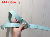 Burberry Monogram Motif Leather Belt Turquoise Replica