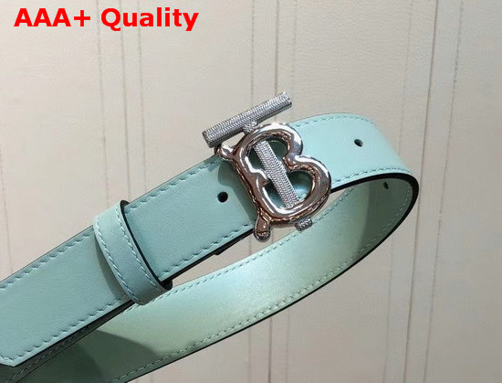 Burberry Monogram Motif Leather Belt Turquoise Replica