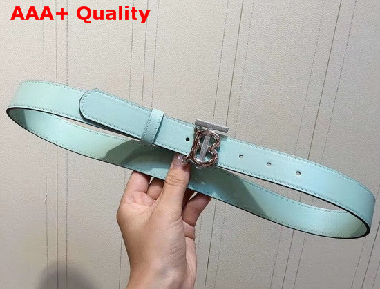 Burberry Monogram Motif Leather Belt Turquoise Replica