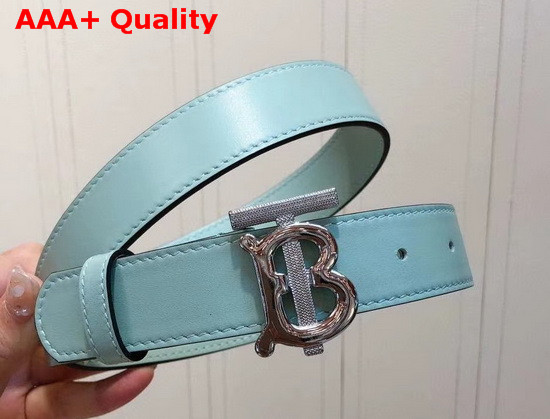 Burberry Monogram Motif Leather Belt Turquoise Replica