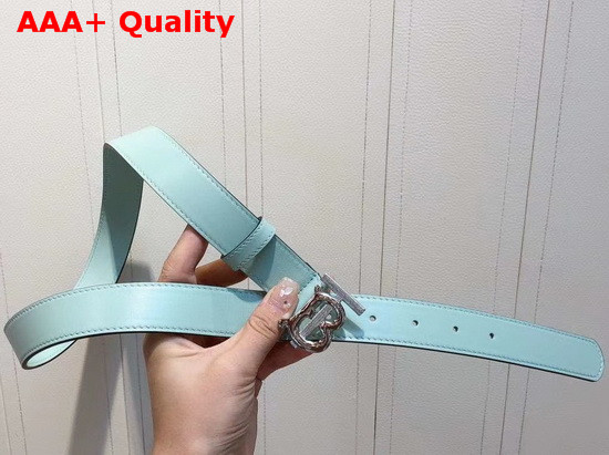 Burberry Monogram Motif Leather Belt Turquoise Replica