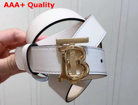 Burberry Monogram Motif Leather Belt White Replica