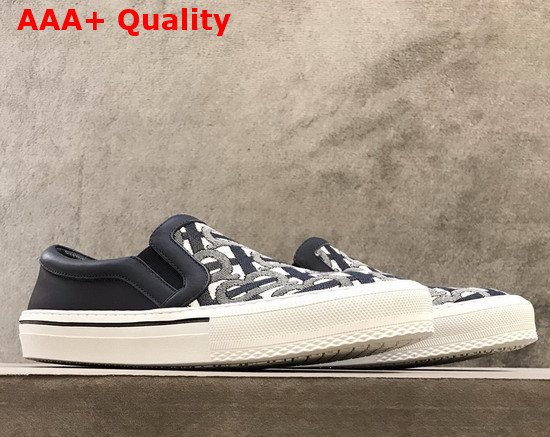 Burberry Monogram Motif Slip On Sneakers in Black Replica