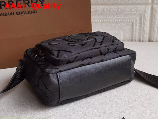 Burberry Monogram Recycled Polyester Crossbody Bag in Black Replica