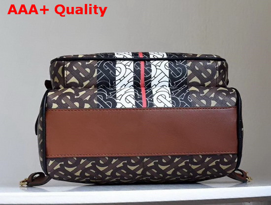 Burberry Monogram Stripe Print E Canvas Backpack Bridle Brown Replica
