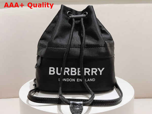 Burberry Print Econyl Drawstring Pouch in Black Replica