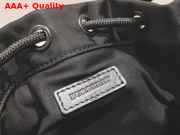 Burberry Print Econyl Drawstring Pouch in Black Replica