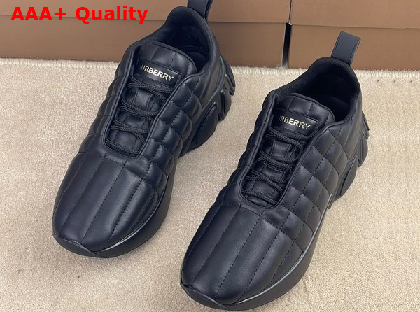 Burberry Quilted Leather Classic Sneakers in Black Replica