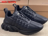 Burberry Quilted Leather Classic Sneakers in Black Replica