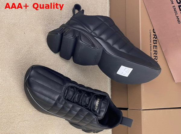 Burberry Quilted Leather Classic Sneakers in Black Replica