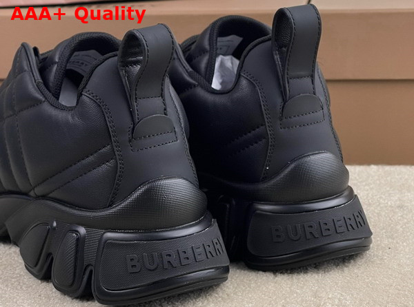 Burberry Quilted Leather Classic Sneakers in Black Replica