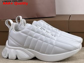 Burberry Quilted Leather Classic Sneakers in Optic White Replica