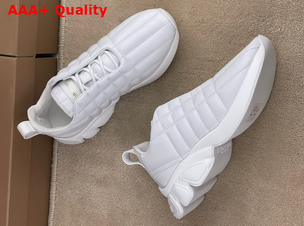 Burberry Quilted Leather Classic Sneakers in Optic White Replica