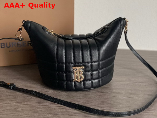 Burberry Quilted Leather Small Crescent Lola Bag in Black Replica
