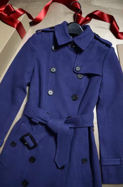 Burberry Sandringham Fit Cashmere Trench Coat Empire Blue for Sale