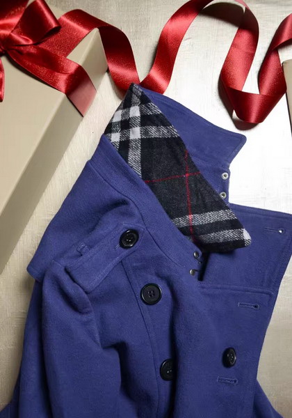 Burberry Sandringham Fit Cashmere Trench Coat Empire Blue for Sale