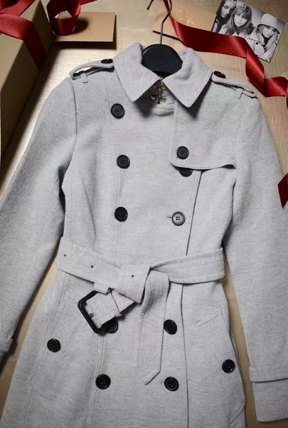 Burberry Sandringham Fit Cashmere Trench Coat Pale Grey for Sale