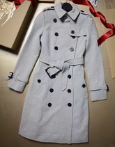 Burberry Sandringham Fit Cashmere Trench Coat Pale Grey for Sale