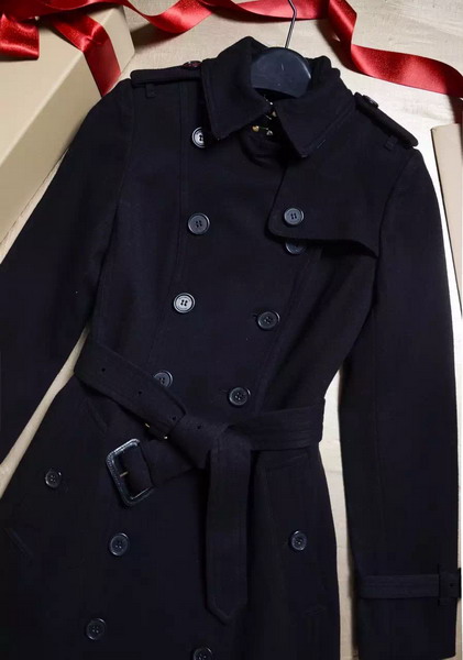 Burberry Sandringham Fit Cashmere Trench Coat in Black for Sale