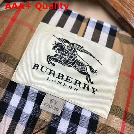 Burberry Showerproof Cotton Reconstructed Trench Coat Honey Replica