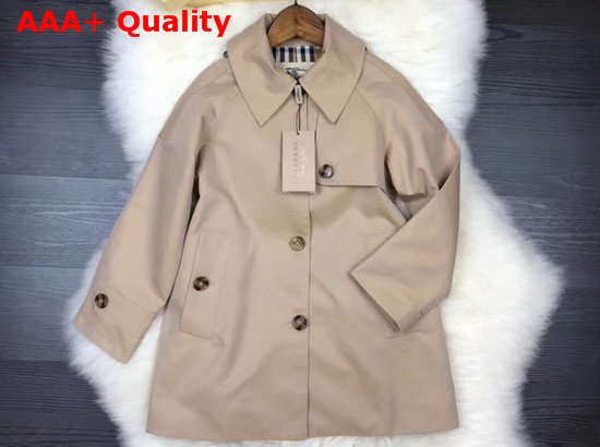 Burberry Showerproof Cotton Reconstructed Trench Coat Honey Replica