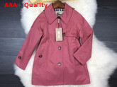 Burberry Showerproof Cotton Reconstructed Trench Coat in Rose Pink Replica