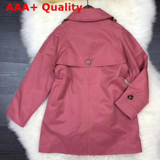 Burberry Showerproof Cotton Reconstructed Trench Coat in Rose Pink Replica