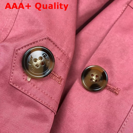 Burberry Showerproof Cotton Reconstructed Trench Coat in Rose Pink Replica