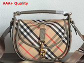 Burberry Small B Clip Messenger Bag in Sand Replica