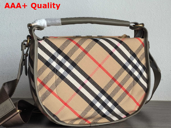 Burberry Small B Clip Messenger Bag in Sand Replica