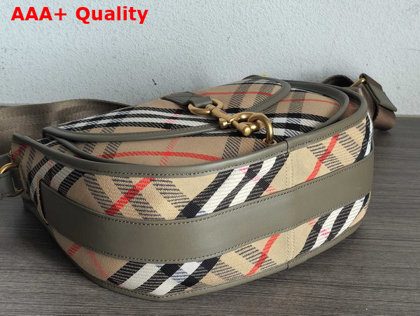 Burberry Small B Clip Messenger Bag in Sand Replica