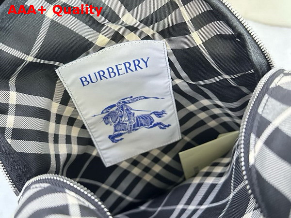 Burberry Small Check Backpack in Black and Calico Replica