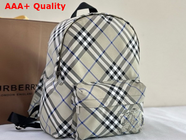 Burberry Small Check Backpack in Lichen Replica