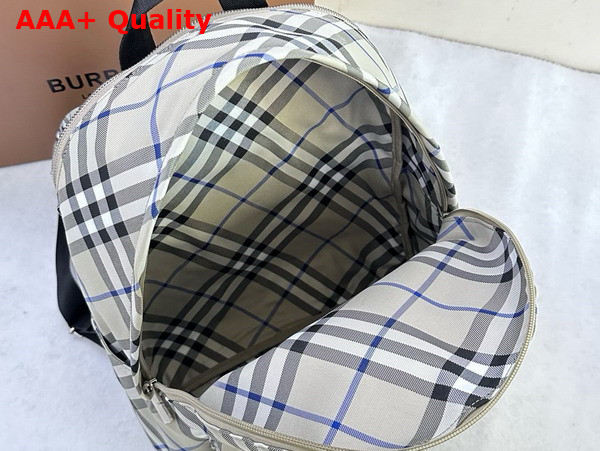 Burberry Small Check Backpack in Lichen Replica