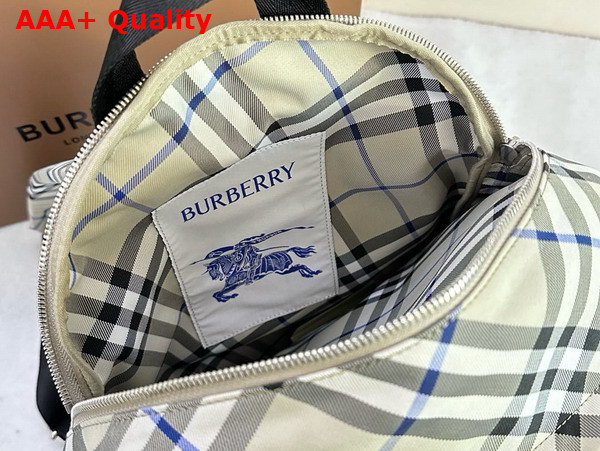Burberry Small Check Backpack in Lichen Replica