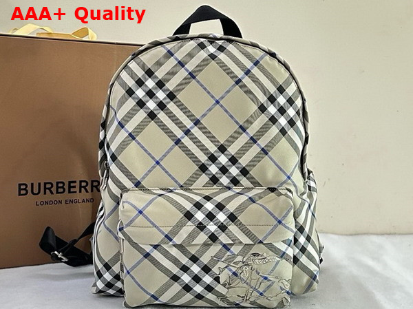 Burberry Small Check Backpack in Lichen Replica