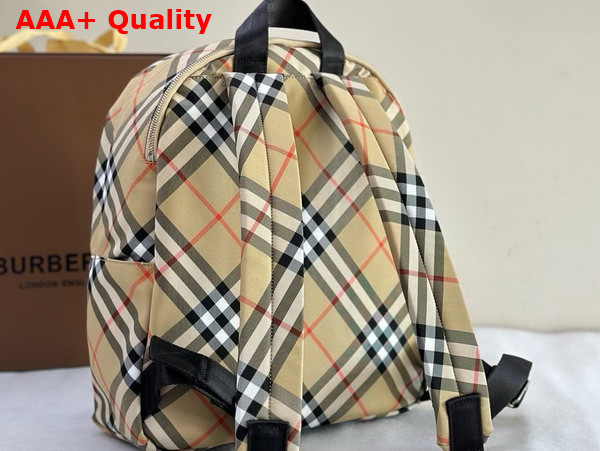 Burberry Small Check Backpack in Sand Replica