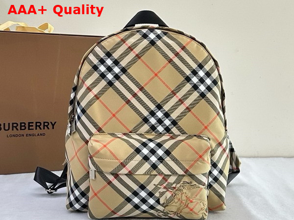 Burberry Small Check Backpack in Sand Replica